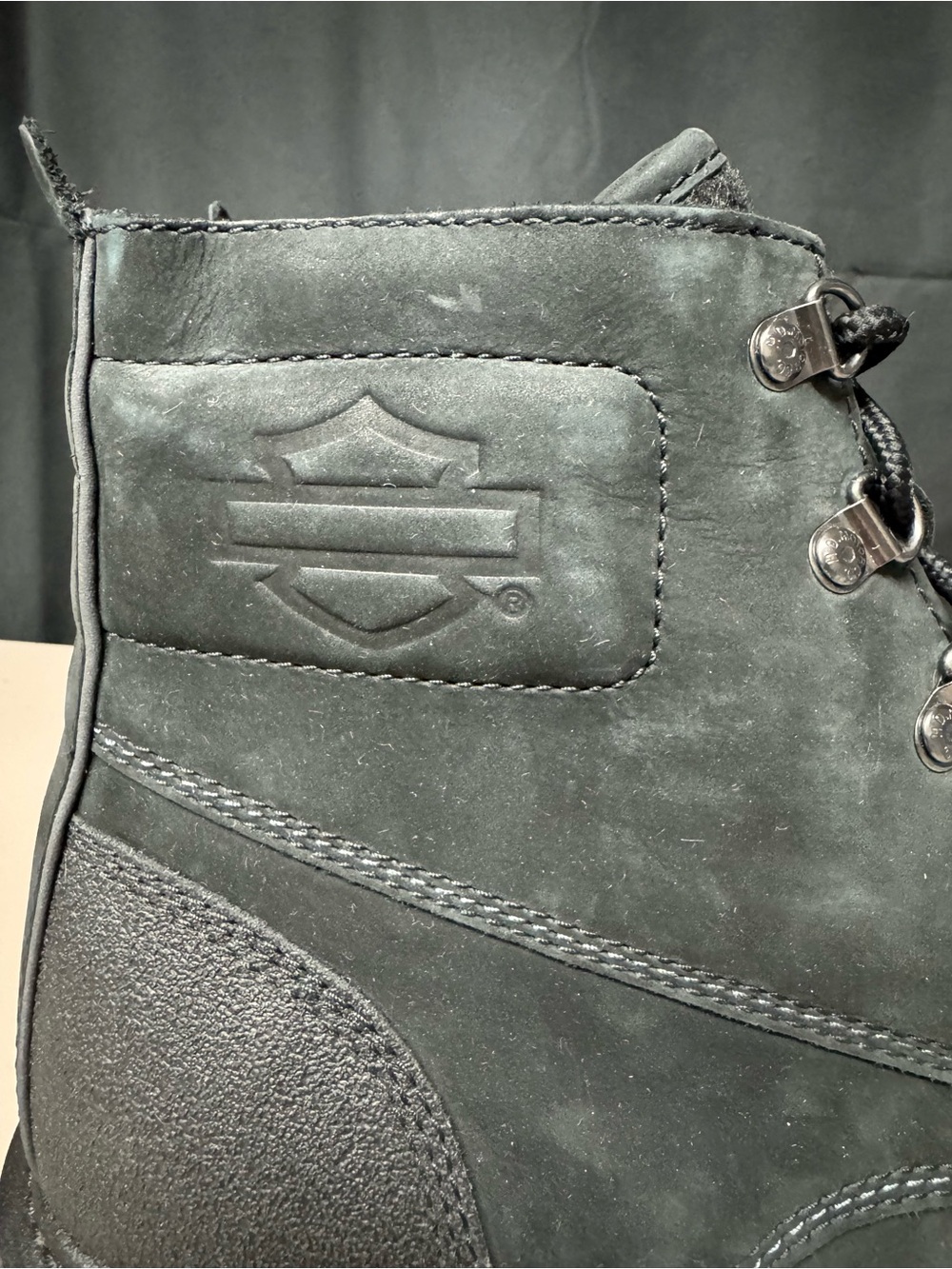 Harley-Davidson Men's Hagerman Warm Black Nubuck & Leather Work Boots - Picture 3 of 16